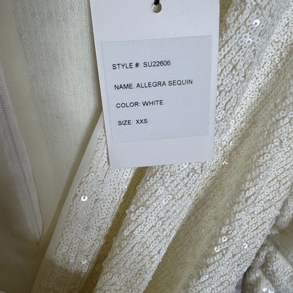 Allegra Sequin White Romper NWT MSRP $385 - Picture 9 of 13